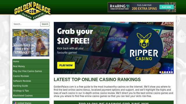 GoldenPalace casino screenshot